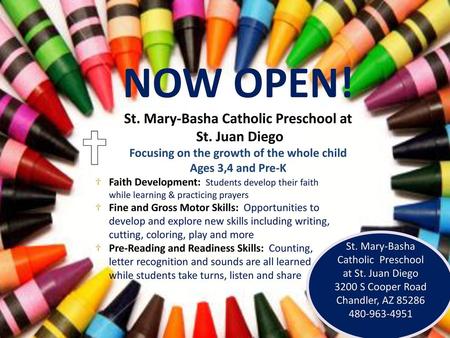 St. Mary-Basha Catholic Preschool at St. Juan Diego