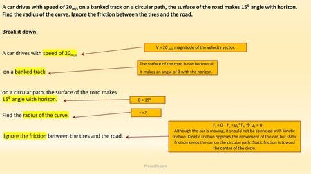 V = 20 m/s magnitude of the velocity vector.