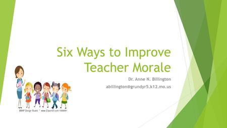 Six Ways to Improve Teacher Morale