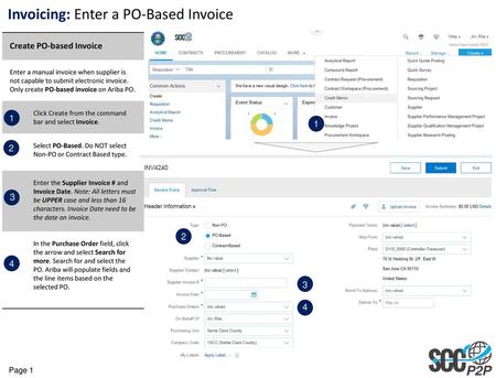 Invoicing: Enter a PO-Based Invoice