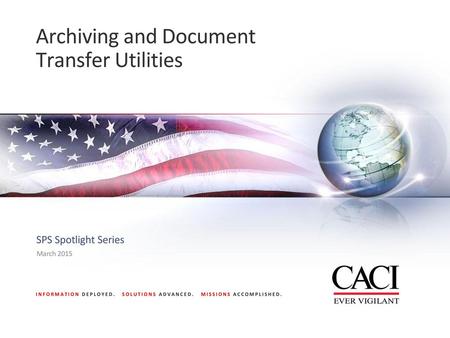 Archiving and Document Transfer Utilities