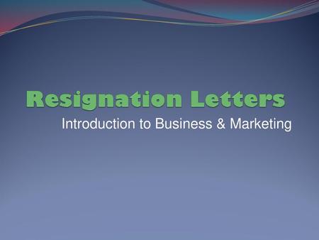 Introduction to Business & Marketing