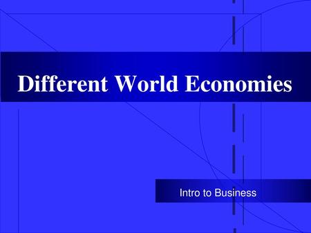 Different World Economies