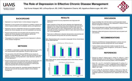 The Role of Depression in Effective Chronic Disease Management