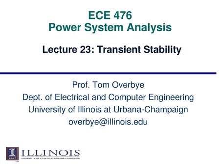 ECE 476 Power System Analysis