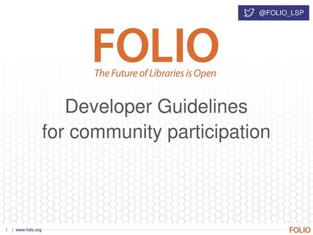 Developer Guidelines for community participation