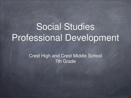 Social Studies Professional Development