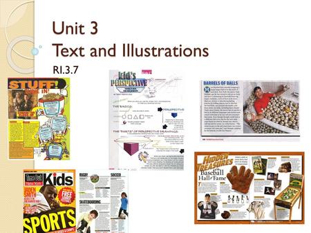 Unit 3 Text and Illustrations