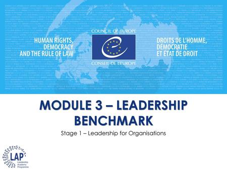 MODULE 3 – LEADERSHIP BENCHMARK