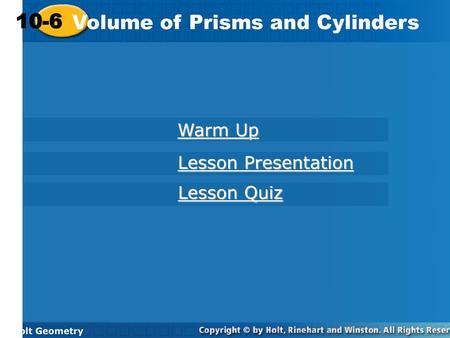 Volume of Prisms and Cylinders