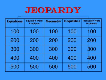 Equation Word Problems Inequality Word Problems