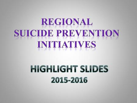 suicide prevention initiatives