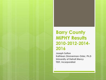 Barry County MiPHY Results