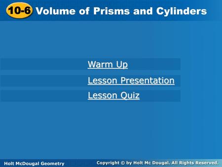 Volume of Prisms and Cylinders