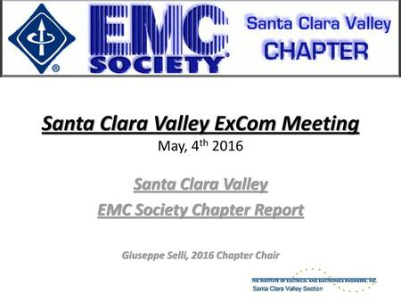 Santa Clara Valley ExCom Meeting May, 4th 2016