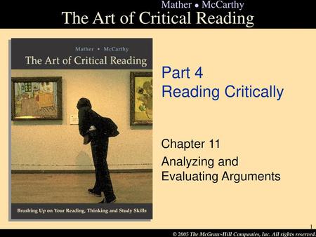 Part 4 Reading Critically