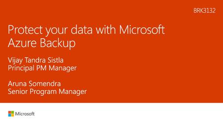 Protect your data with Microsoft Azure Backup