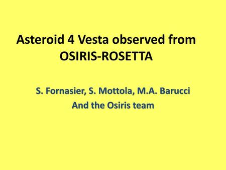 Asteroid 4 Vesta observed from OSIRIS-ROSETTA