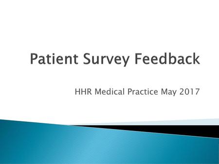 Patient Survey Feedback