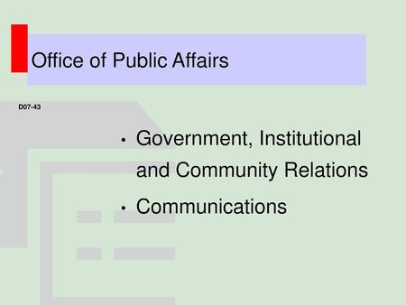 Office of Public Affairs