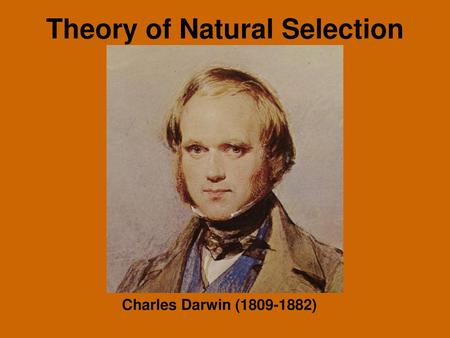 Theory of Natural Selection