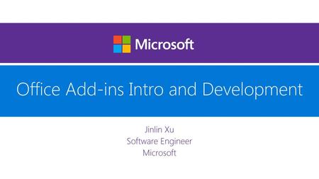 Office Add-ins Intro and Development