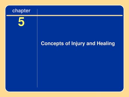 Concepts of Injury and Healing