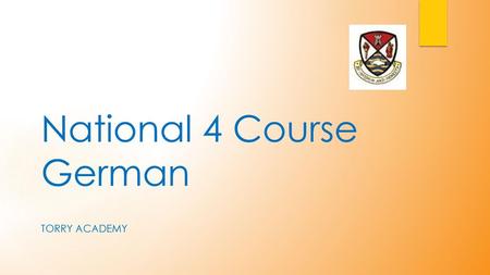 National 4 Course German