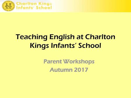 Teaching English at Charlton Kings Infants’ School