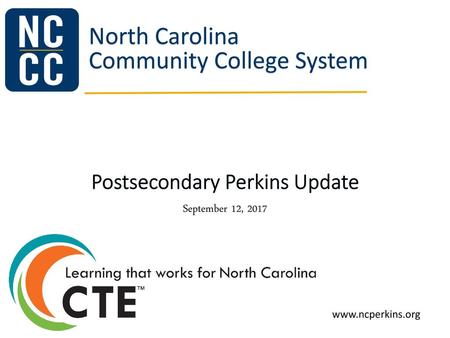 Postsecondary Perkins Update