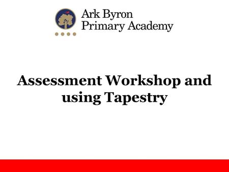 Assessment Workshop and using Tapestry