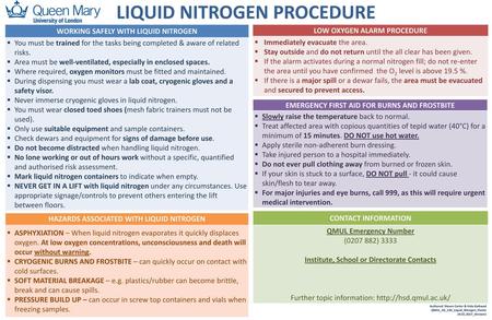 LIQUID NITROGEN PROCEDURE