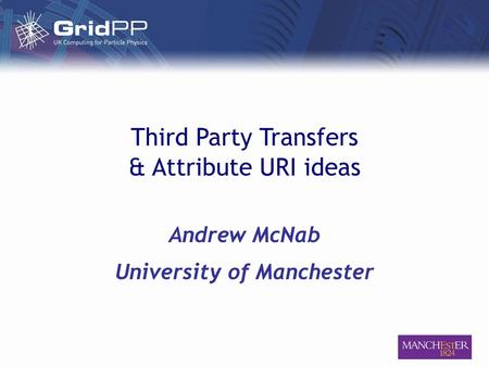 Third Party Transfers & Attribute URI ideas