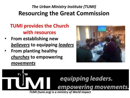 Resourcing the Great Commission