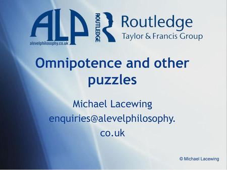 Omnipotence and other puzzles