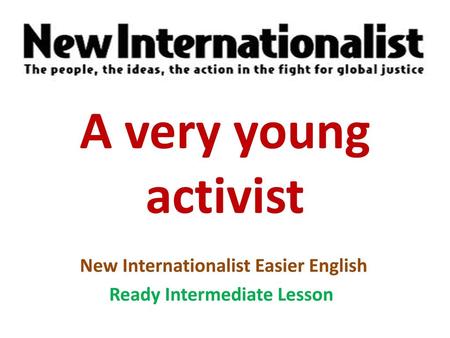 New Internationalist Easier English Ready Intermediate Lesson