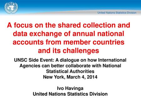 United Nations Statistics Division