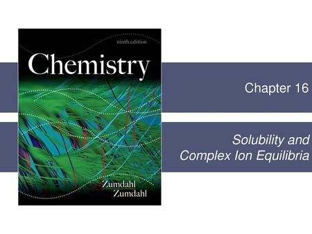 Solubility and Solubility Product