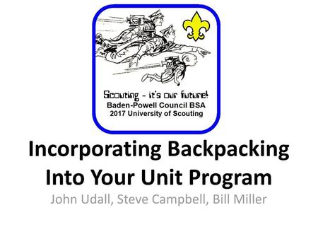 Incorporating Backpacking Into Your Unit Program