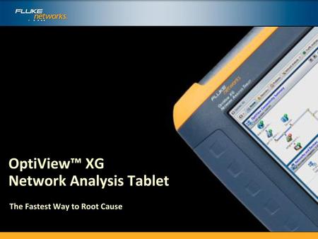 OptiView™ XG Network Analysis Tablet