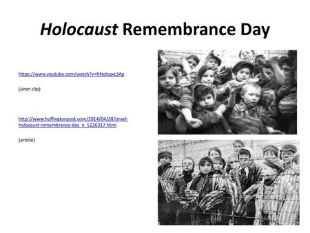 Holocaust Remembrance Day