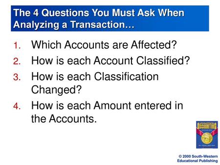 The 4 Questions You Must Ask When Analyzing a Transaction…