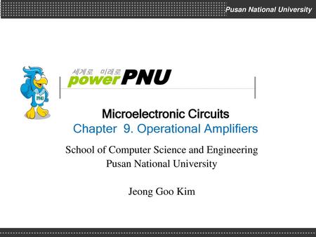 Microelectronic Circuits Chapter 9. Operational Amplifiers