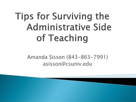 Tips for Surviving the Administrative Side of Teaching