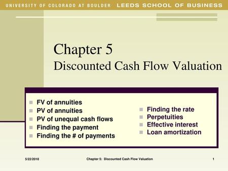 Chapter 5 Discounted Cash Flow Valuation