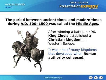 The period between ancient times and modern times during A. D