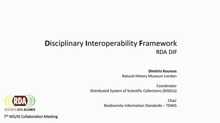 Disciplinary Interoperability Framework