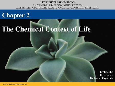 The Chemical Context of Life