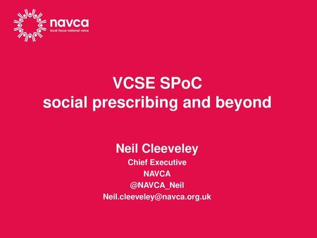 VCSE SPoC social prescribing and beyond