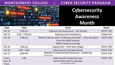 MONTGOMERY COLLEGE | CYBER SECURITY PROGRAM